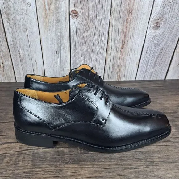 Mezlan Torque Black Men's Sz 10.5 M Lace Up Oxford Dress Shoe w/Dust Bag - Picture 3 of 16